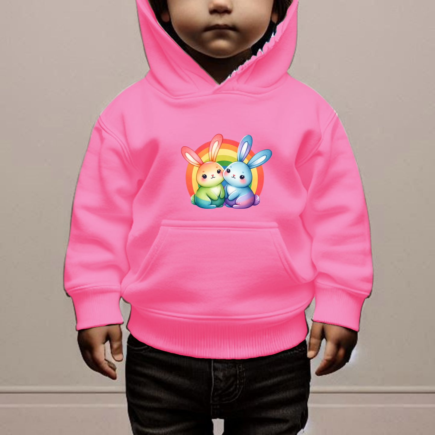 Rainbow Bunnies Toddler Hoodie