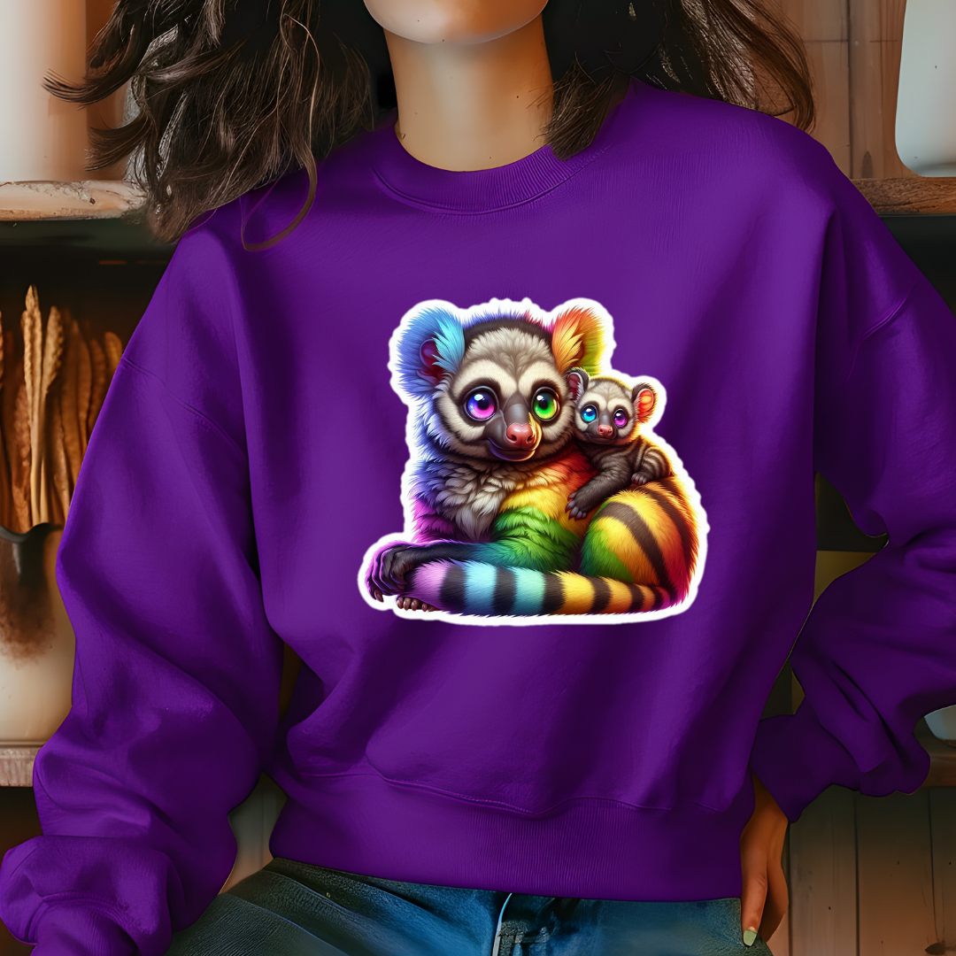 Rainbow Bush Babies Crewneck Sweatshirt