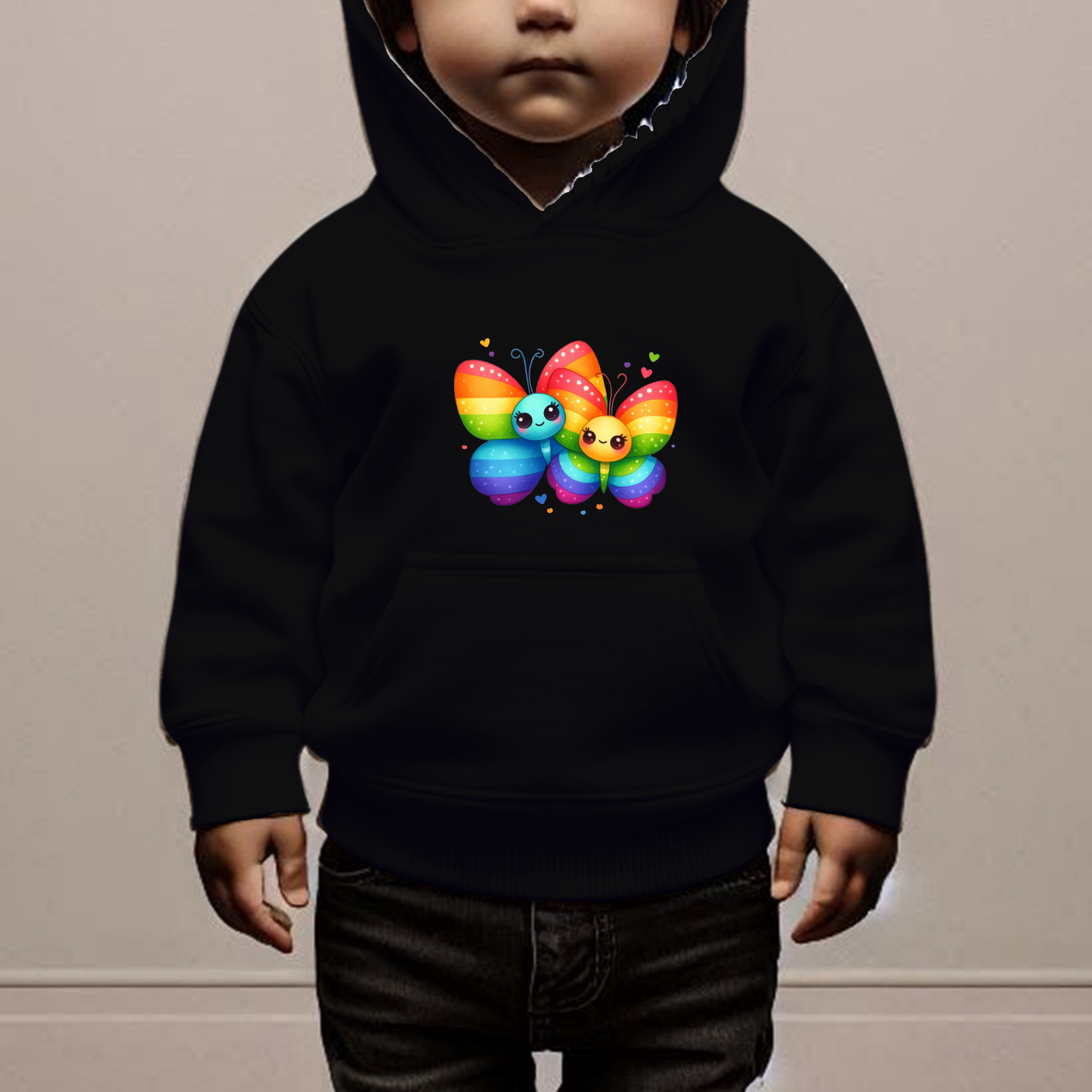 Rainbow Butterflies Toddler Hoodie