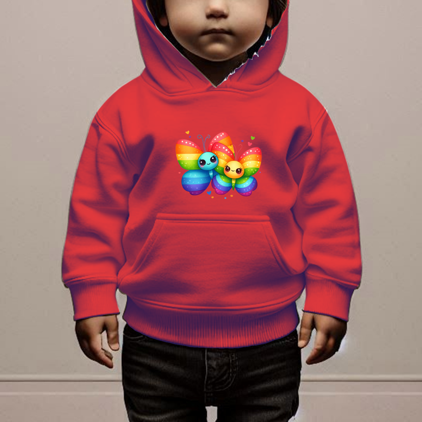 Rainbow Butterflies Toddler Hoodie