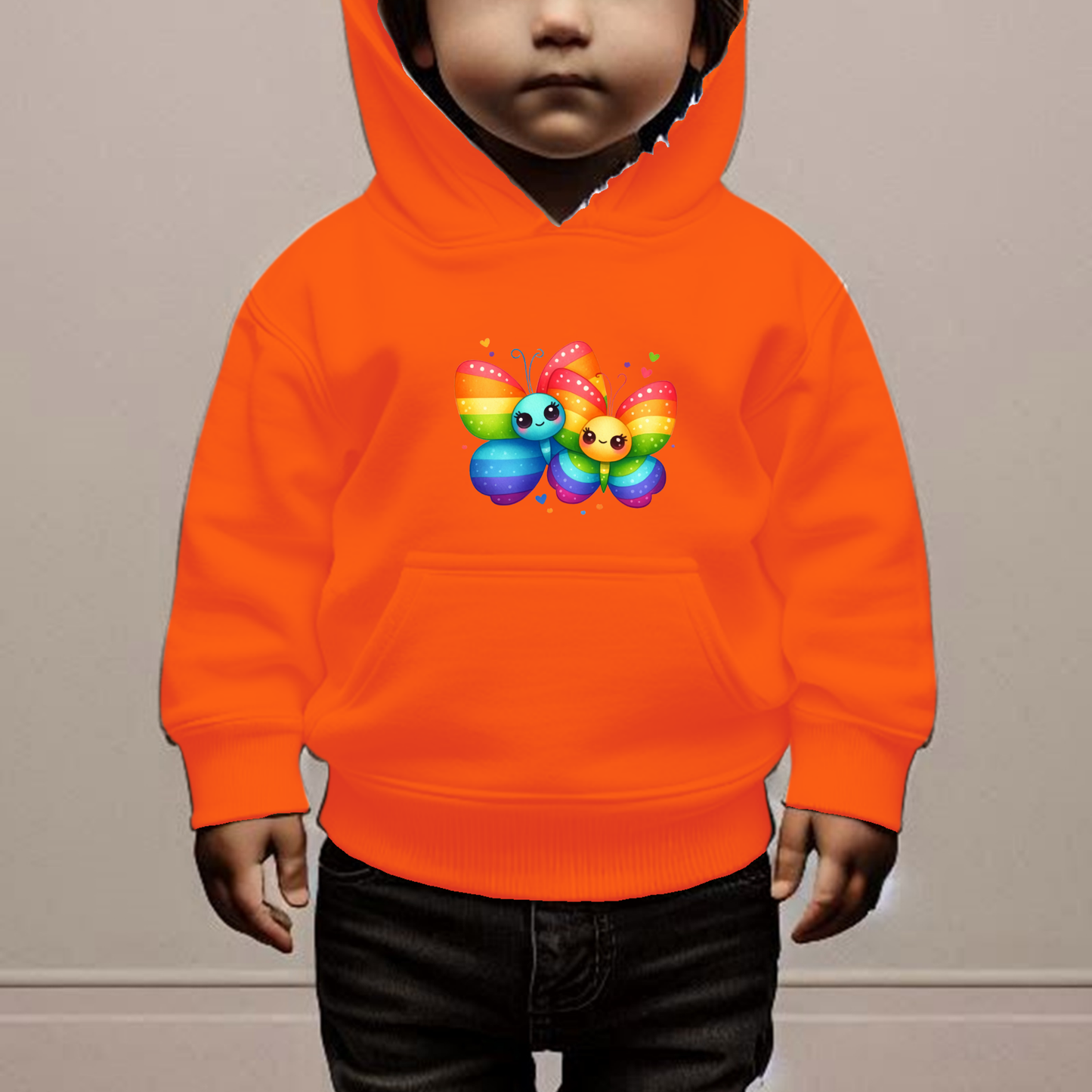 Rainbow Butterflies Toddler Hoodie