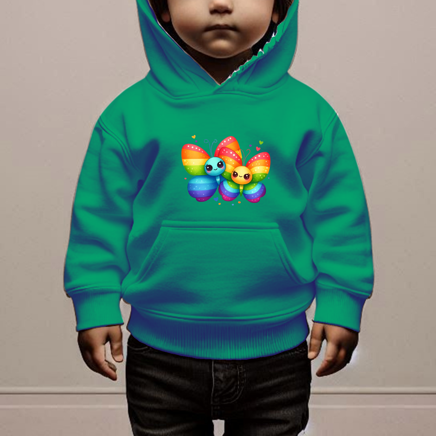 Rainbow Butterflies Toddler Hoodie