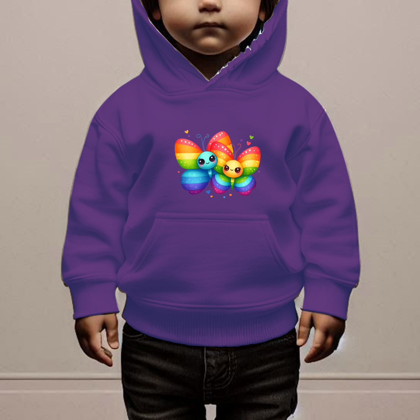 Rainbow Butterflies Toddler Hoodie