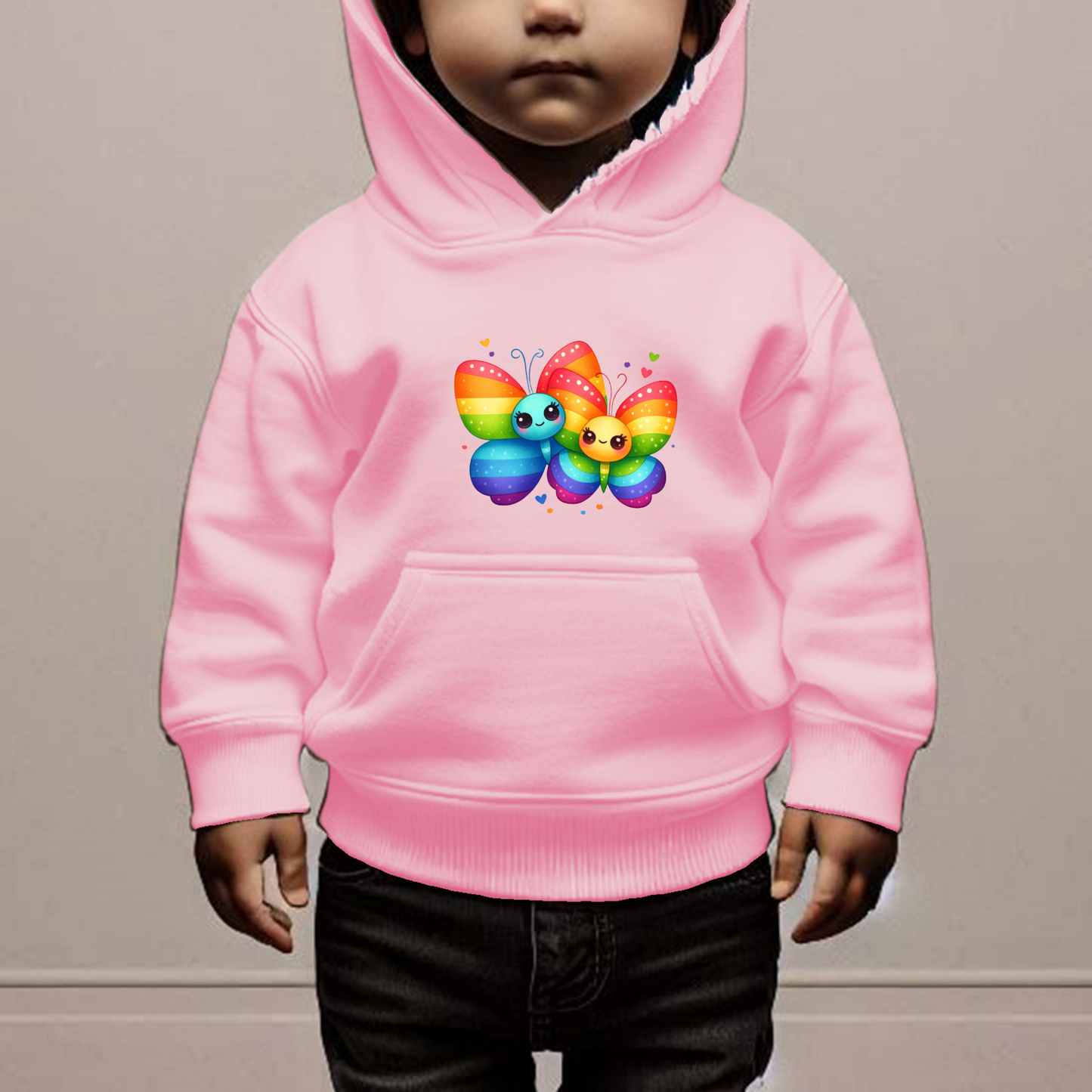 Rainbow Butterflies Toddler Hoodie