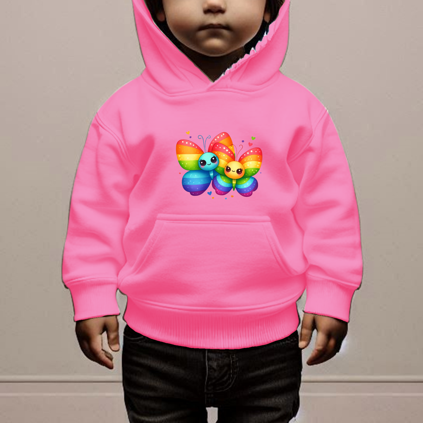 Rainbow Butterflies Toddler Hoodie