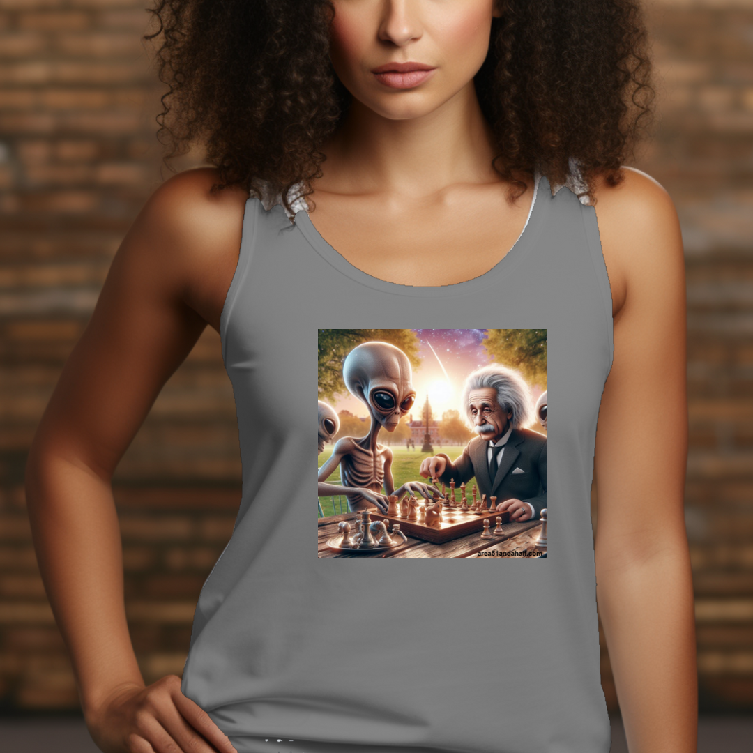 Chess with Einstein? Unisex Tank
