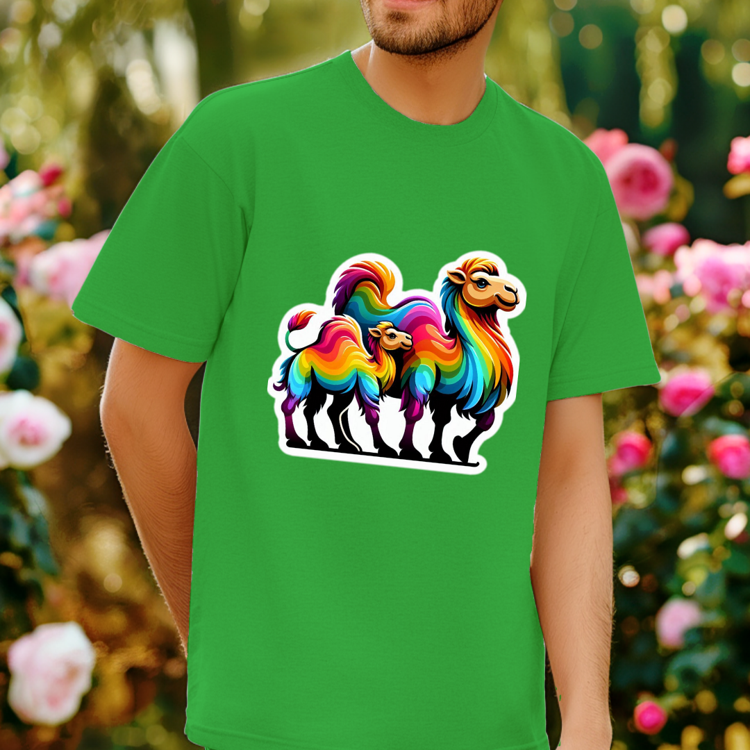 Rainbow Camels Unisex Soft T-Shirt