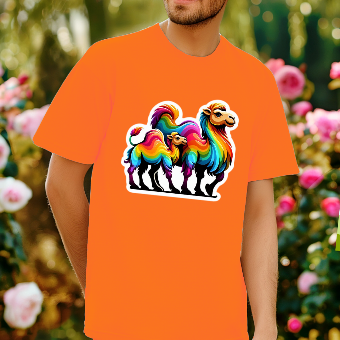 Rainbow Camels Unisex Soft T-Shirt