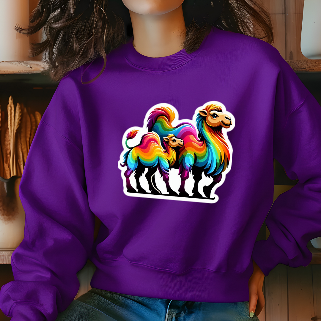 Rainbow Camels Crewneck Sweatshirt