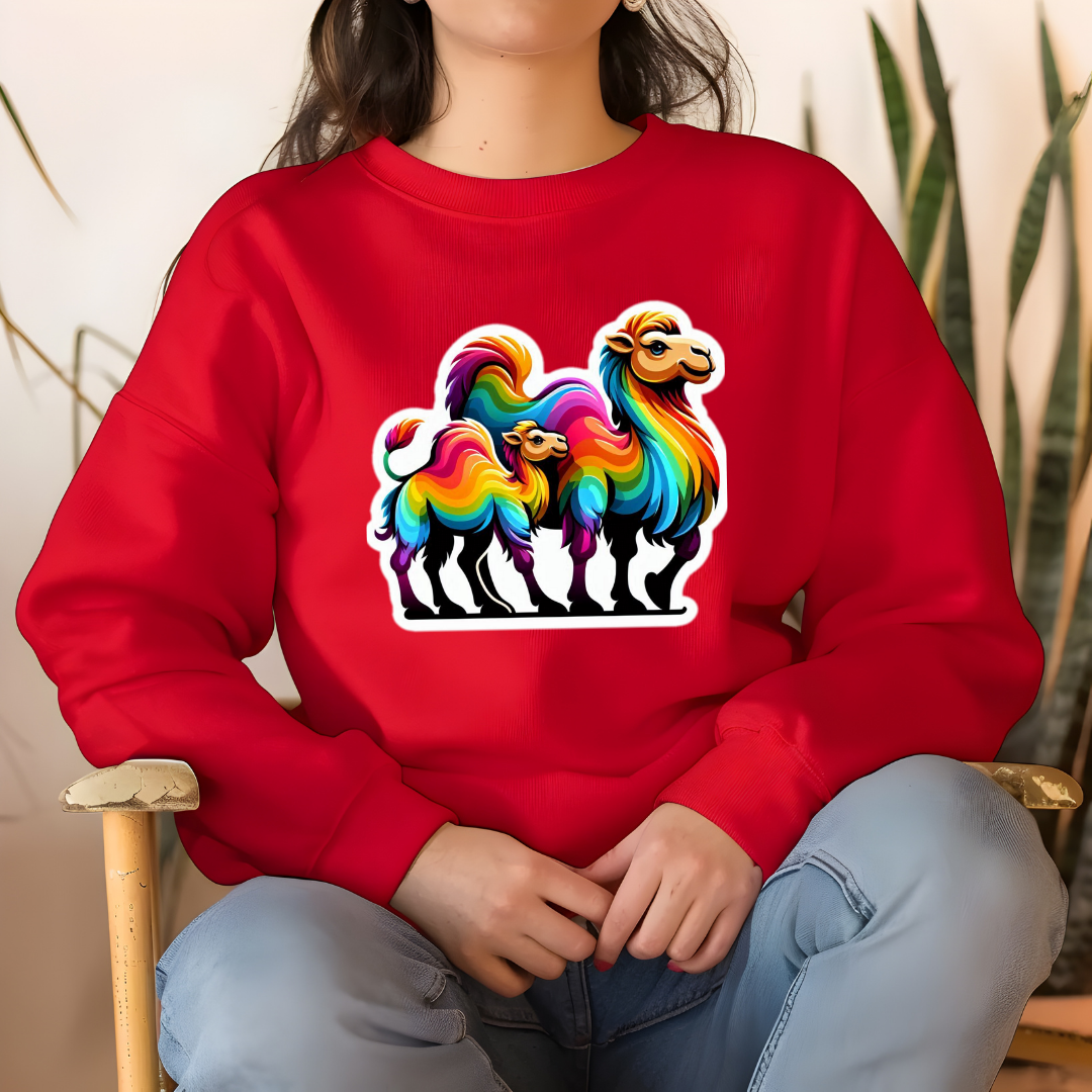 Rainbow Camels Crewneck Sweatshirt