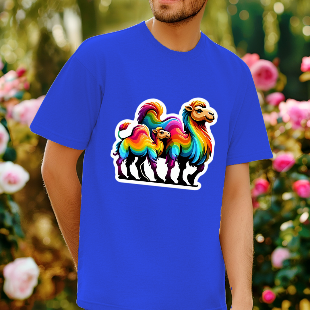 Rainbow Camels Unisex Soft T-Shirt