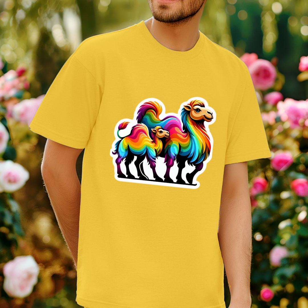 Rainbow Camels Unisex Soft T-Shirt