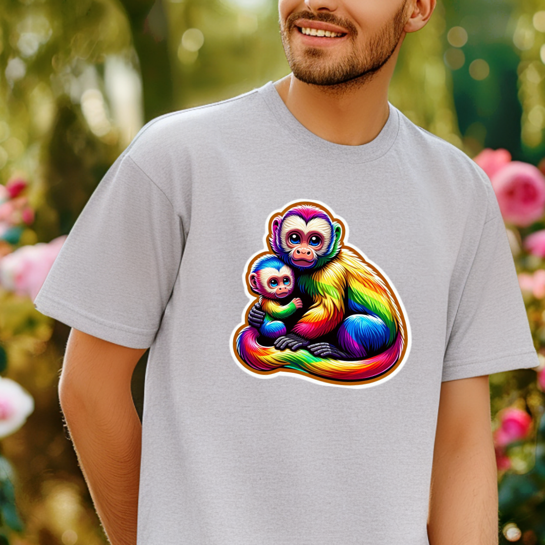 Rainbow Capuchins Unisex Soft T-Shirt