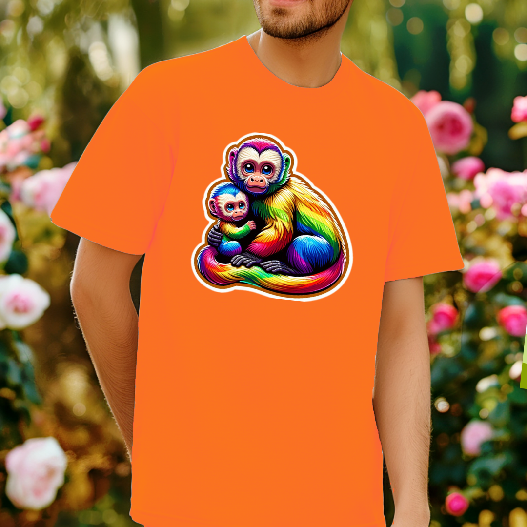 Rainbow Capuchins Unisex Soft T-Shirt