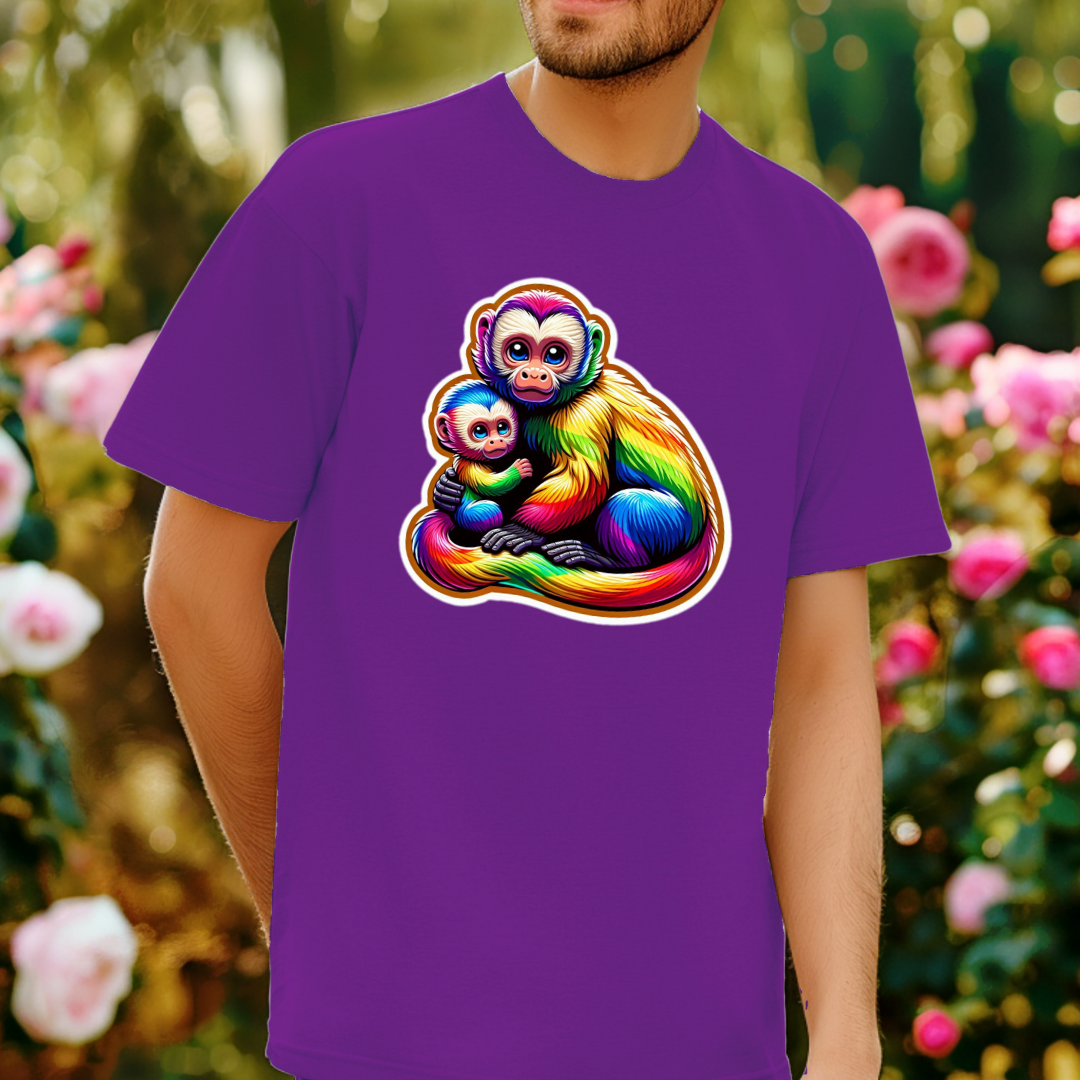 Rainbow Capuchins Unisex Soft T-Shirt