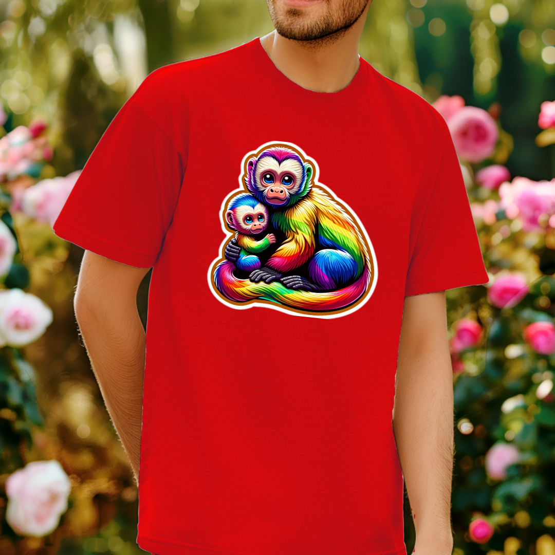 Rainbow Capuchins Unisex Soft T-Shirt