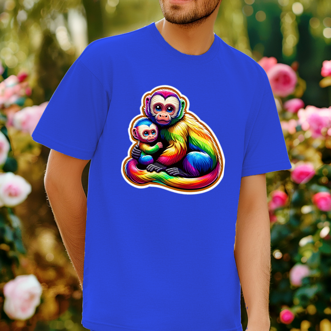 Rainbow Capuchins Unisex Soft T-Shirt