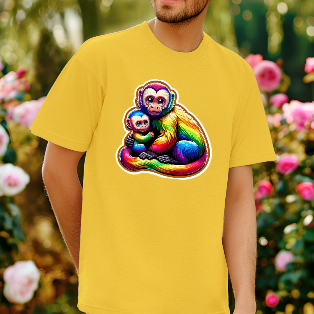 Rainbow Capuchins Unisex Soft T-Shirt