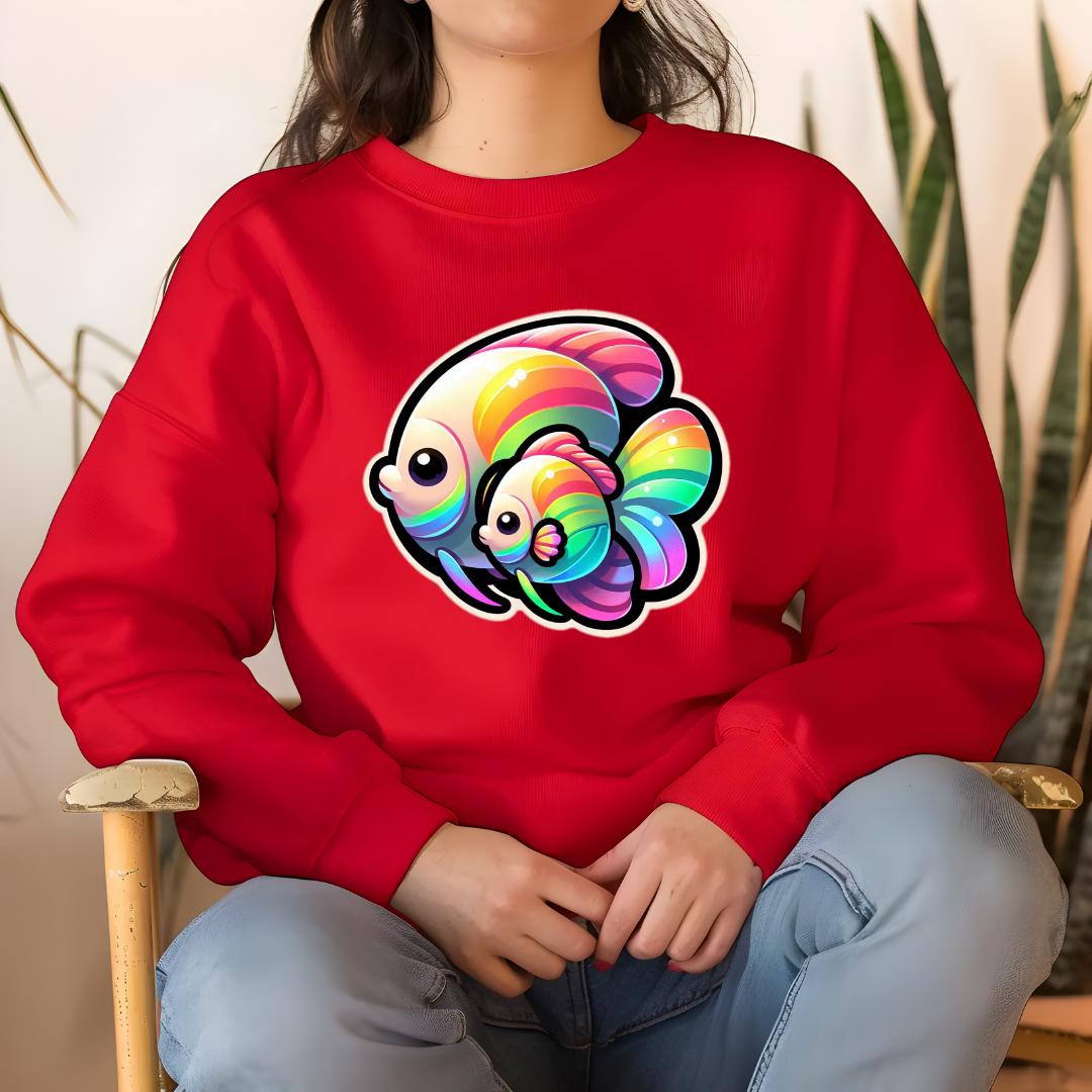 Rainbow Angelfish Crewneck Sweatshirt