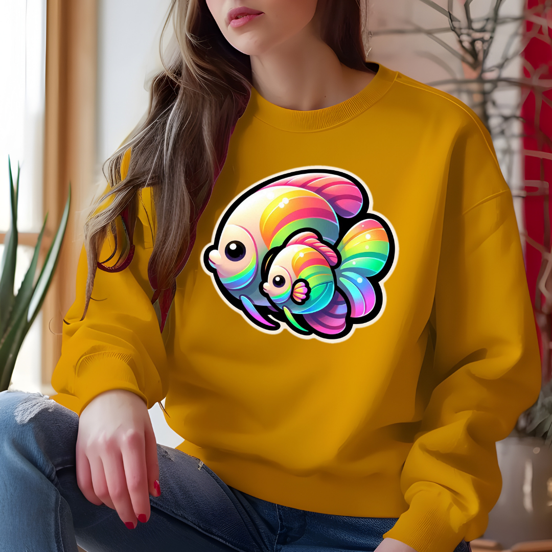 Rainbow Angelfish Crewneck Sweatshirt