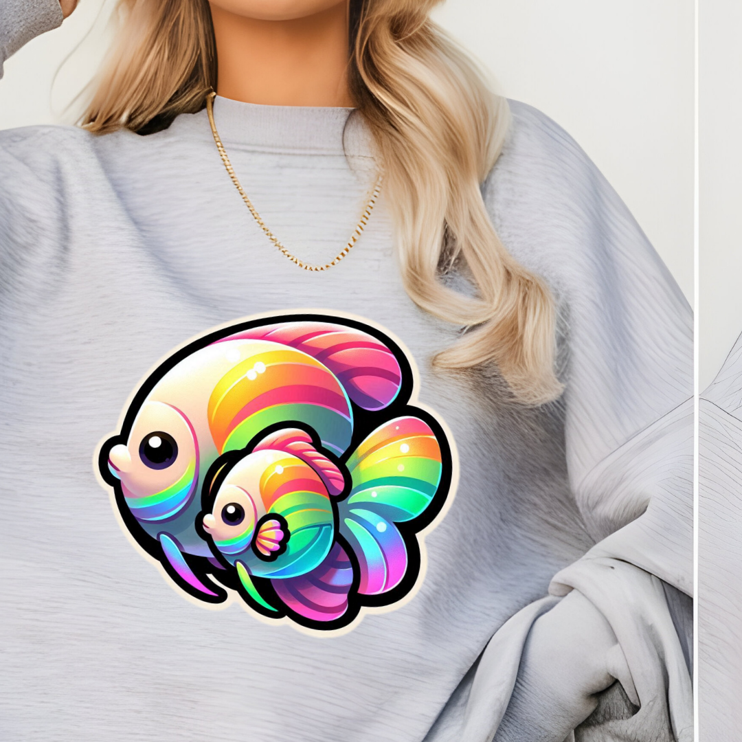 Rainbow Angelfish Crewneck Sweatshirt