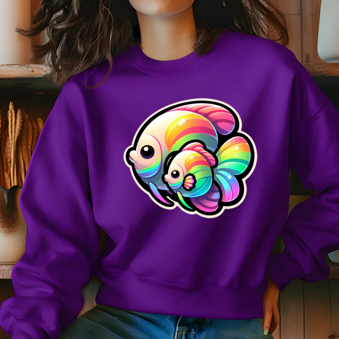 Rainbow Angelfish Crewneck Sweatshirt