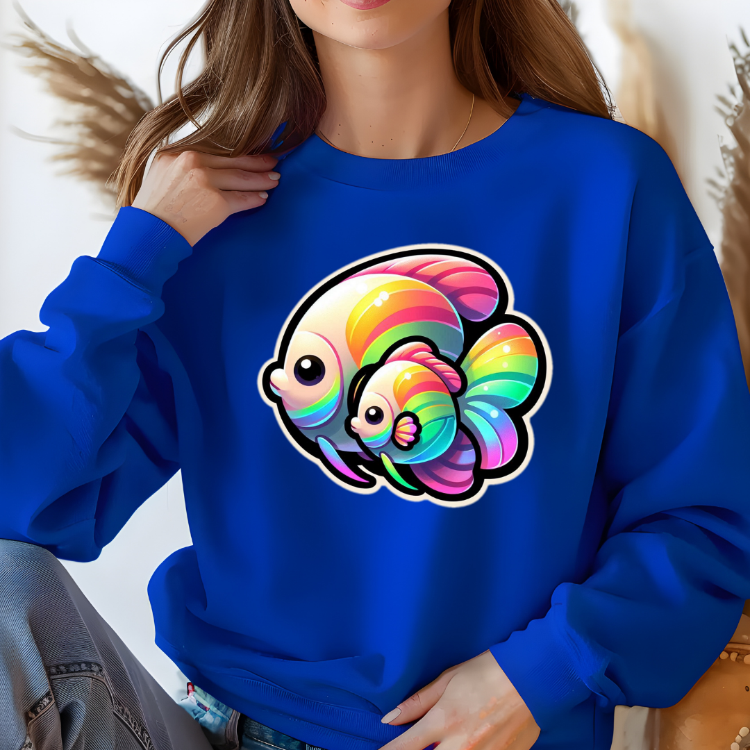 Rainbow Angelfish Crewneck Sweatshirt