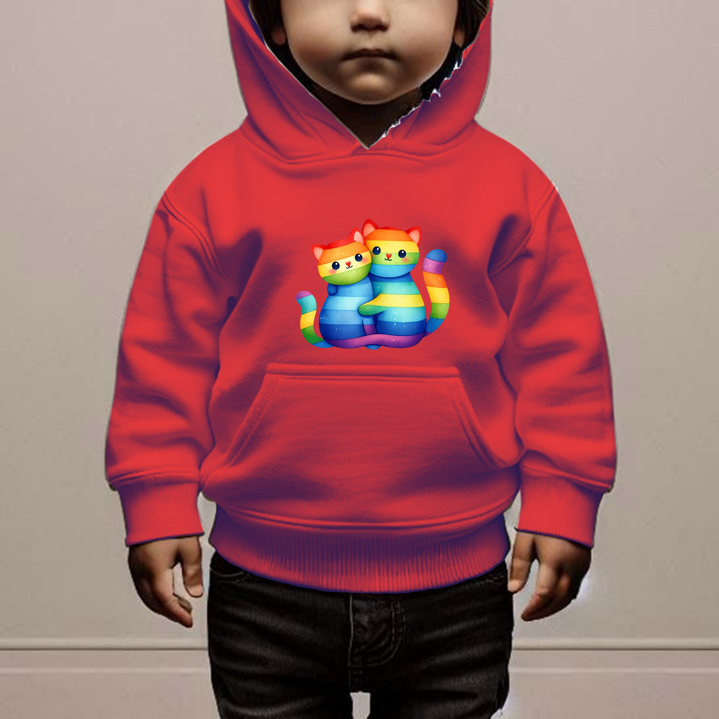 Rainbow Kitties Toddler Hoodie