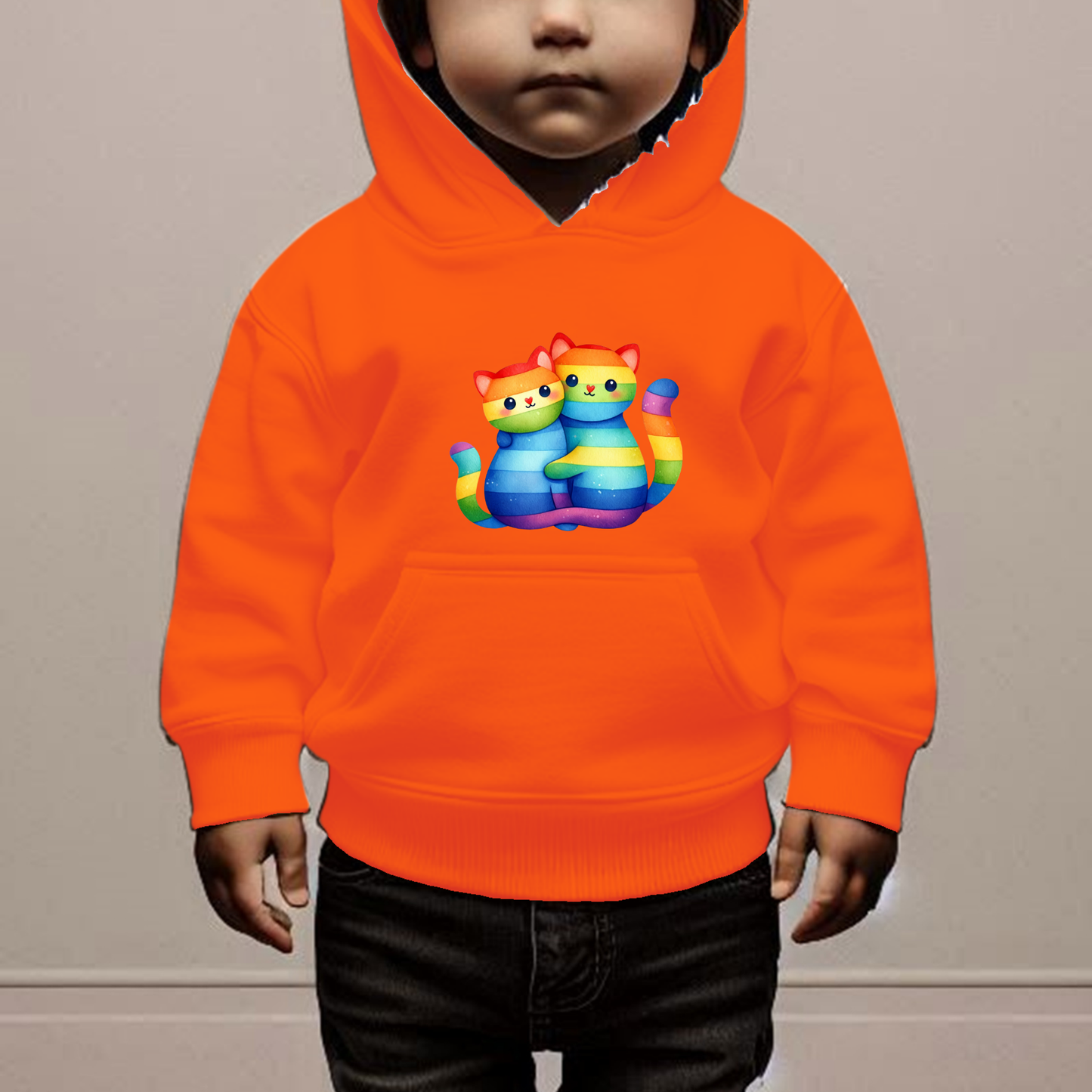 Rainbow Kitties Toddler Hoodie