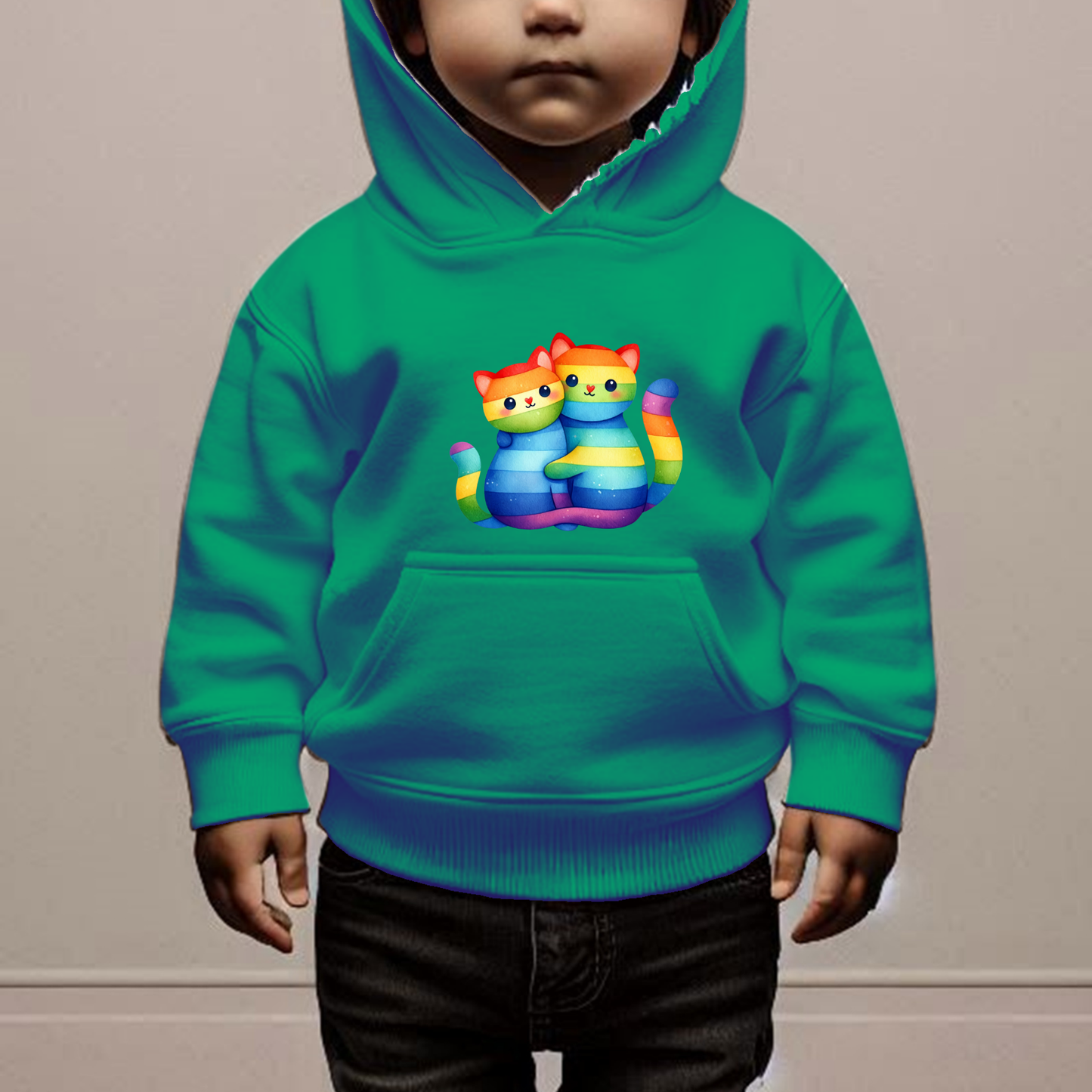 Rainbow Kitties Toddler Hoodie