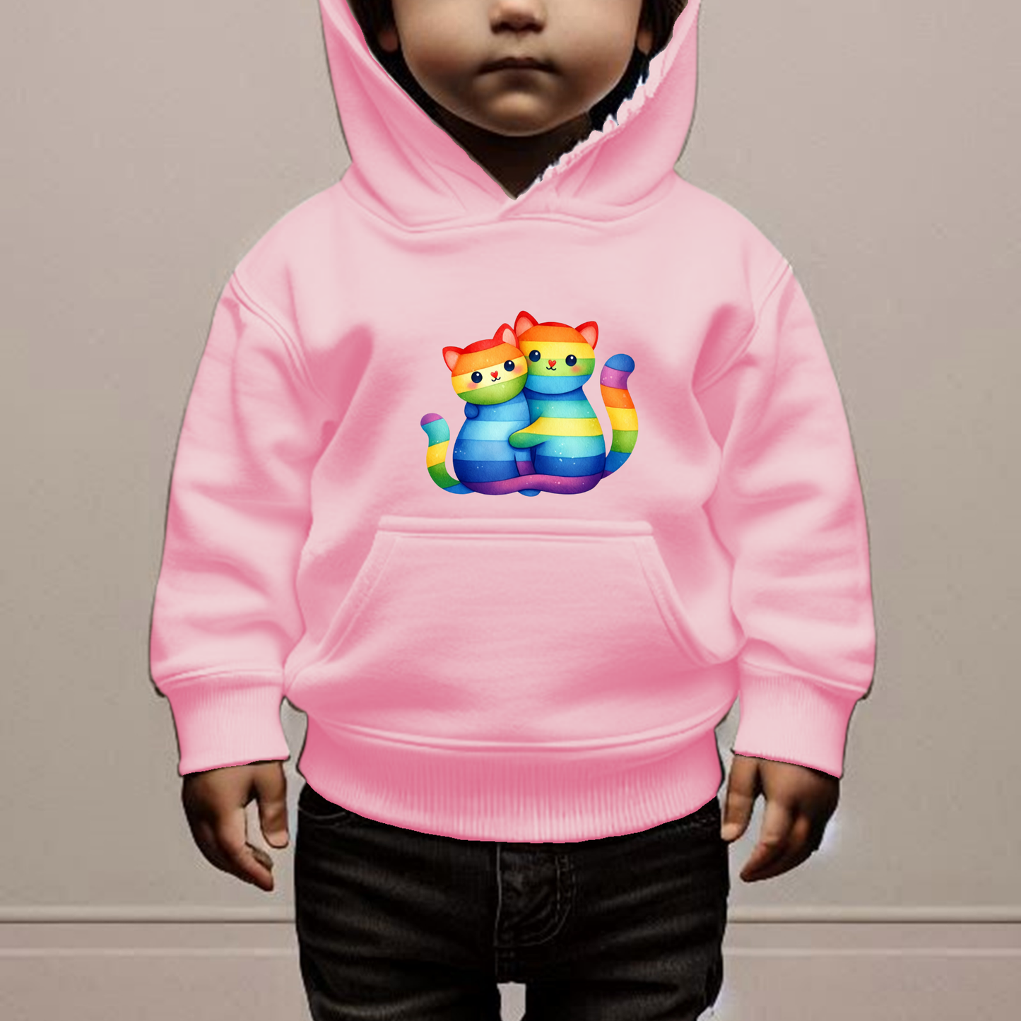 Rainbow Kitties Toddler Hoodie