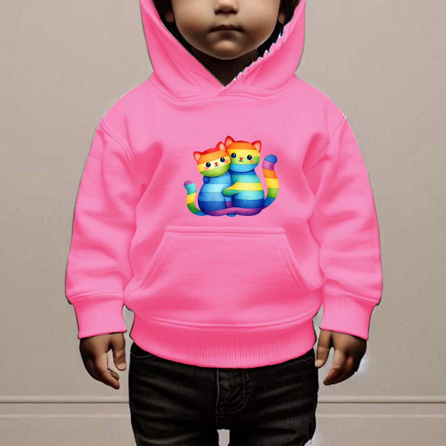 Rainbow Kitties Toddler Hoodie