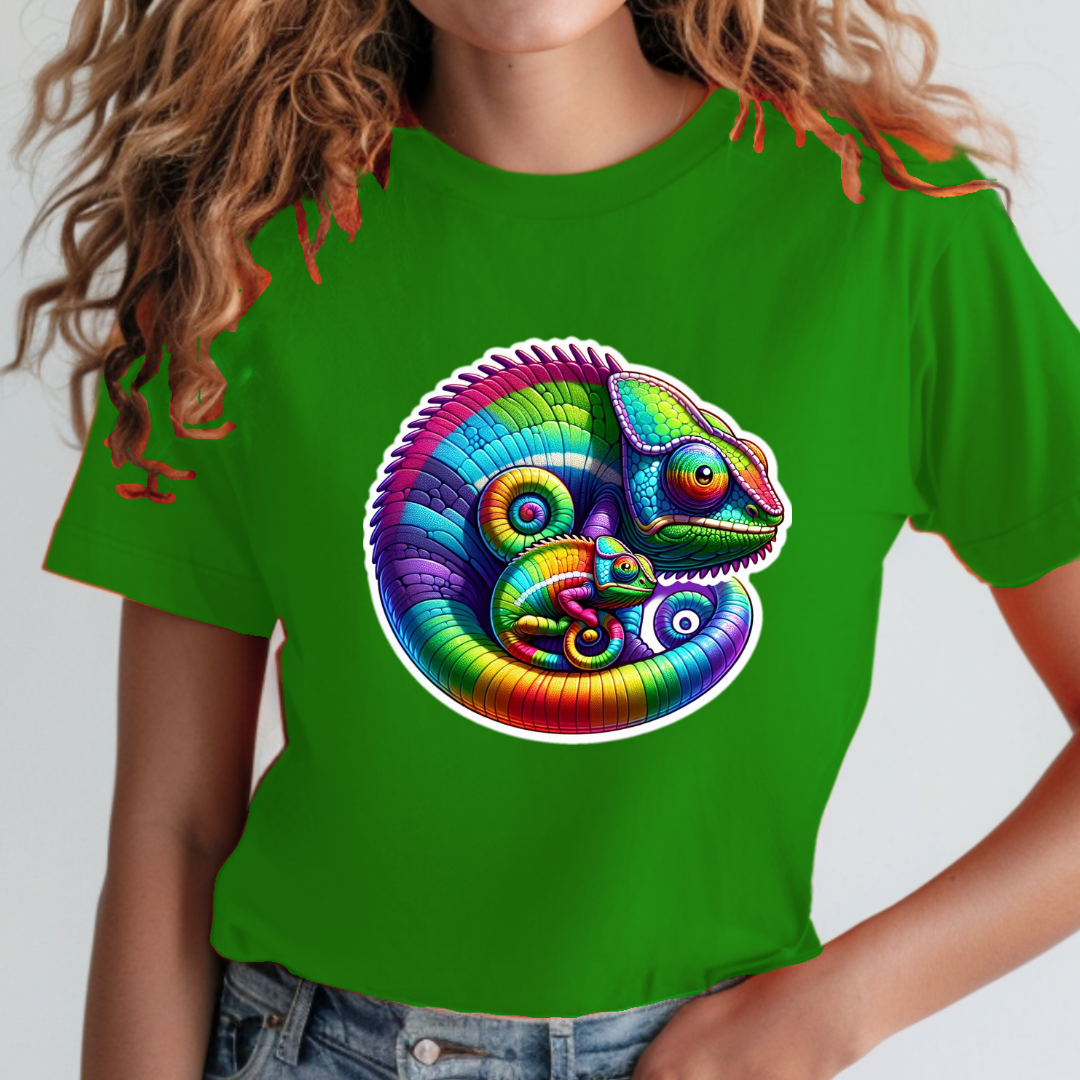 Rainbow Chameleons Unisex Soft T-Shirt