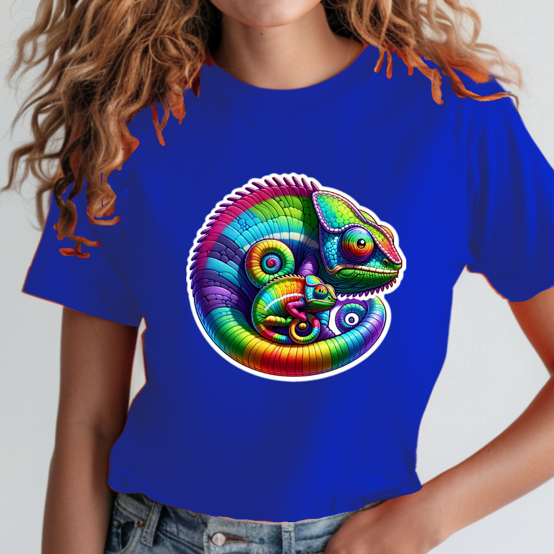 Rainbow Chameleons Unisex Soft T-Shirt