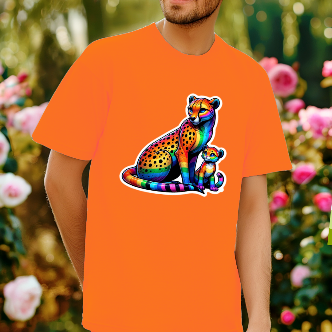 Rainbow Cheetahs Unisex Soft T-Shirt