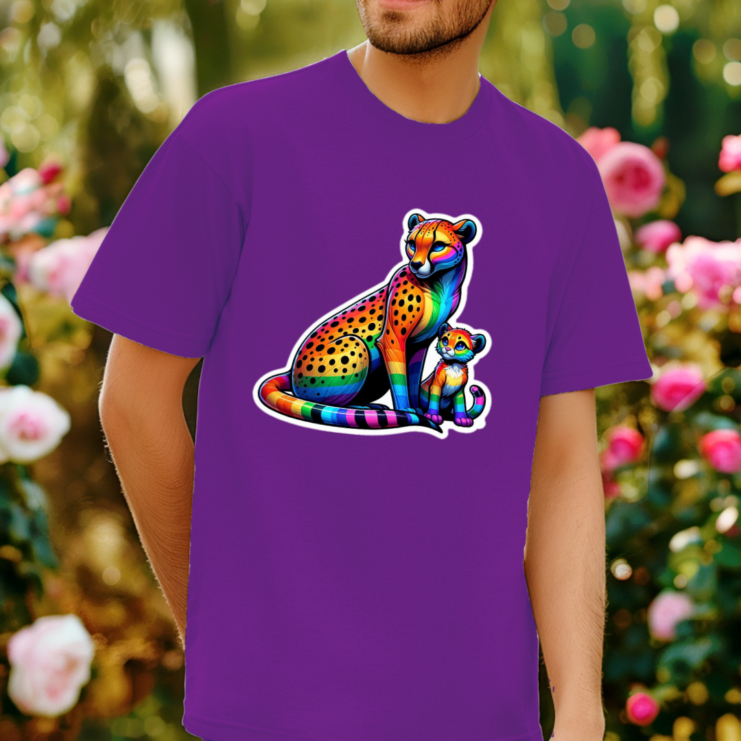 Rainbow Cheetahs Unisex Soft T-Shirt