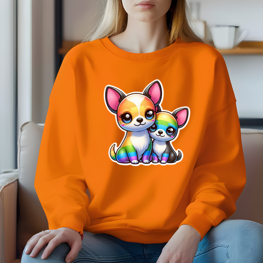 Rainbow Chihuahuas Crewneck Sweatshirt