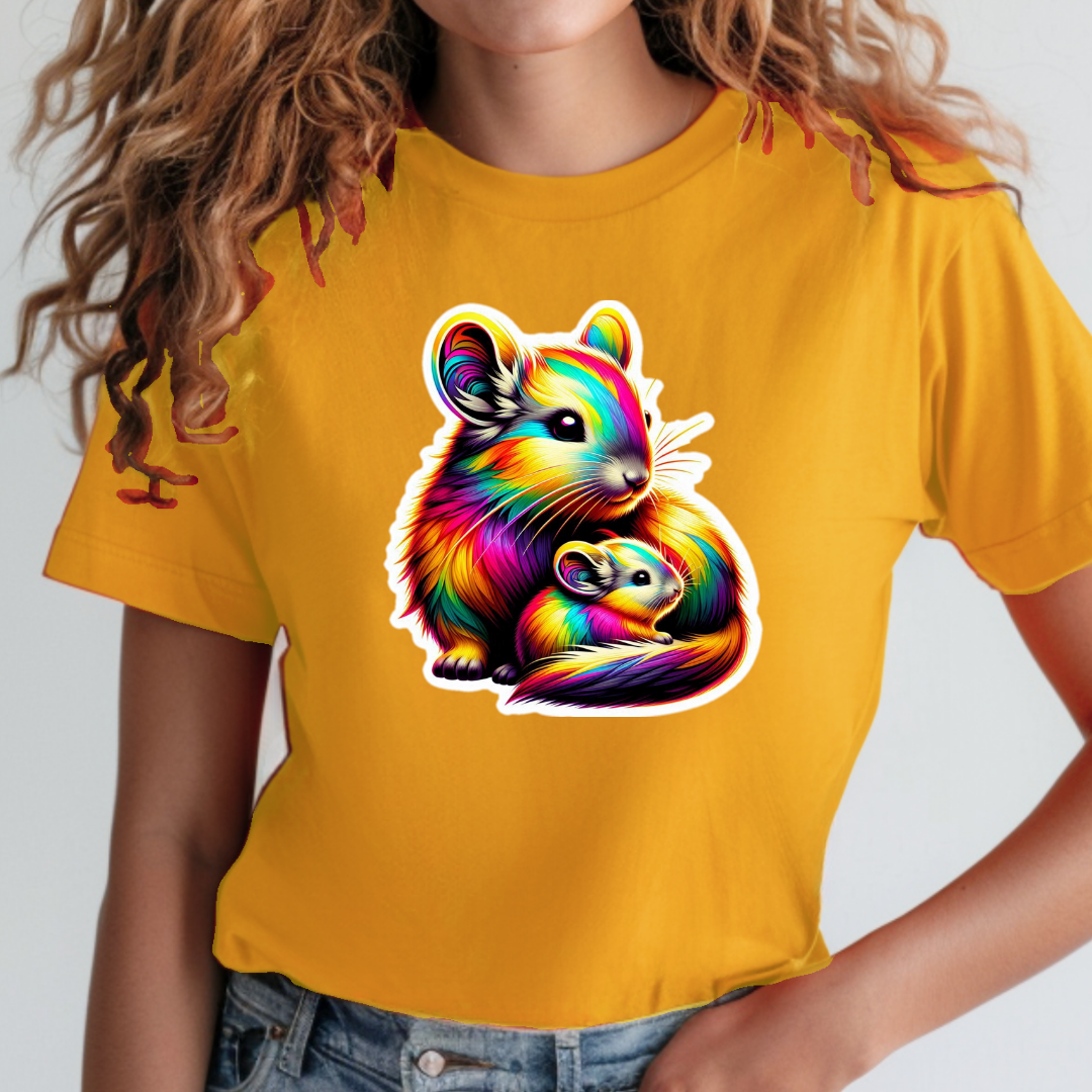 Rainbow Chinchillas Unisex Soft T-Shirt