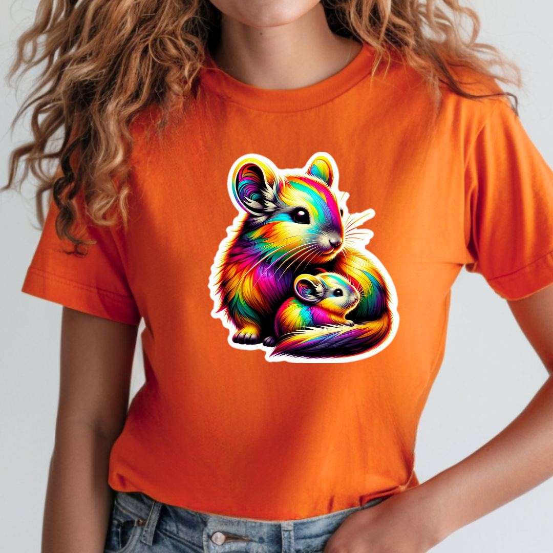 Rainbow Chinchillas Unisex Soft T-Shirt