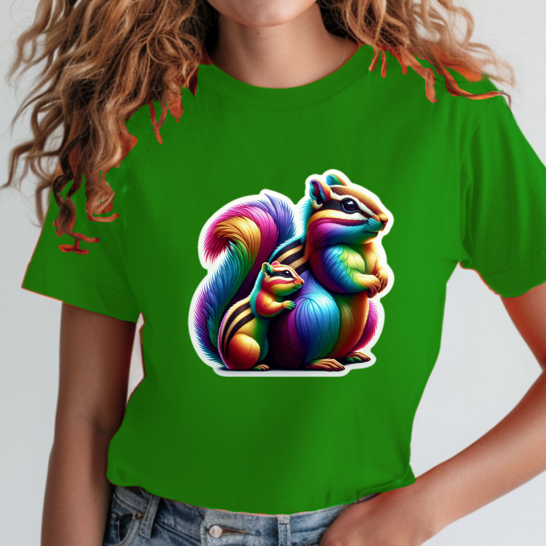 Rainbow Chipmunks Unisex Soft T-Shirt