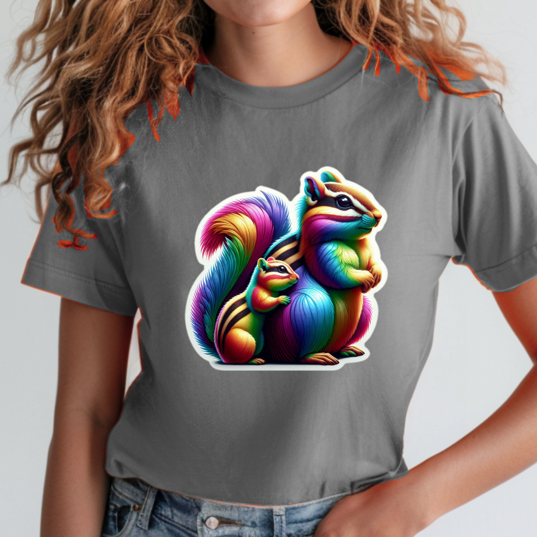 Rainbow Chipmunks Unisex Soft T-Shirt