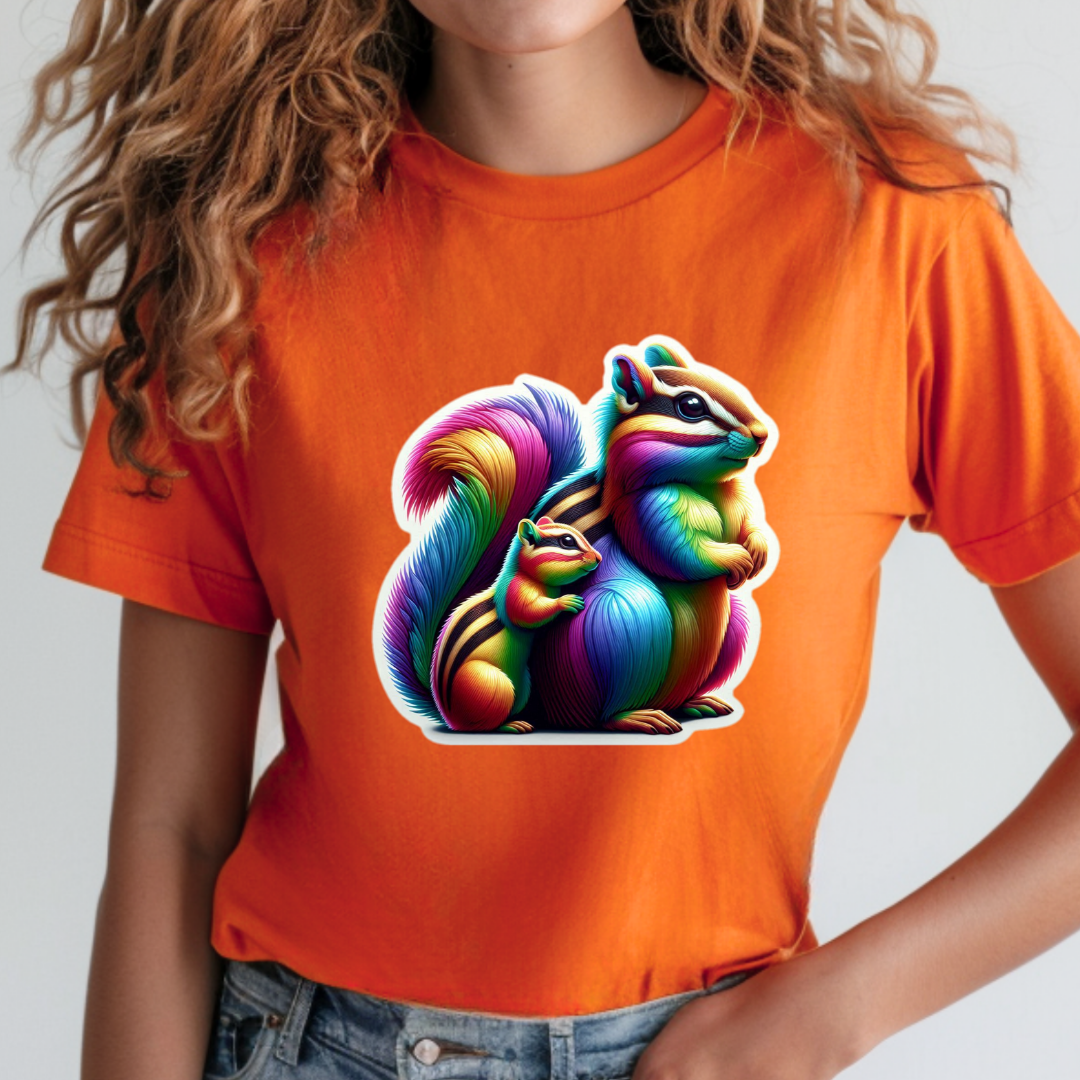 Rainbow Chipmunks Unisex Soft T-Shirt