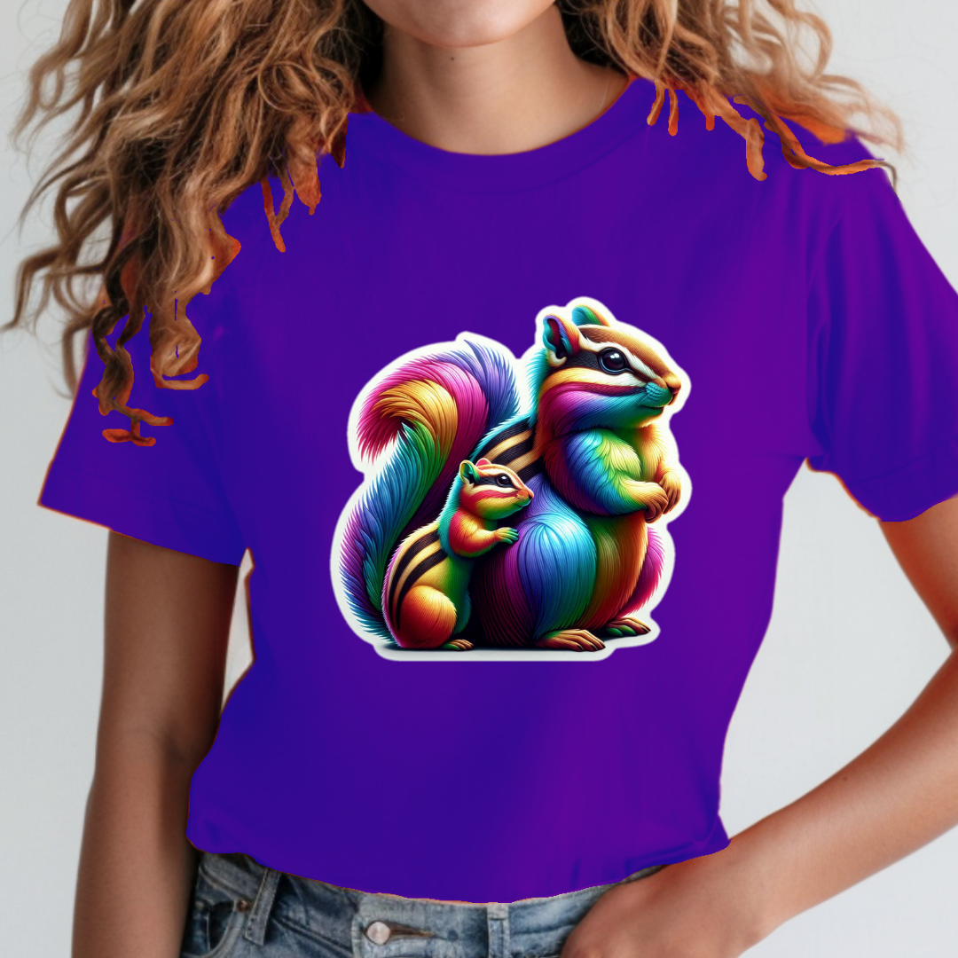 Rainbow Chipmunks Unisex Soft T-Shirt