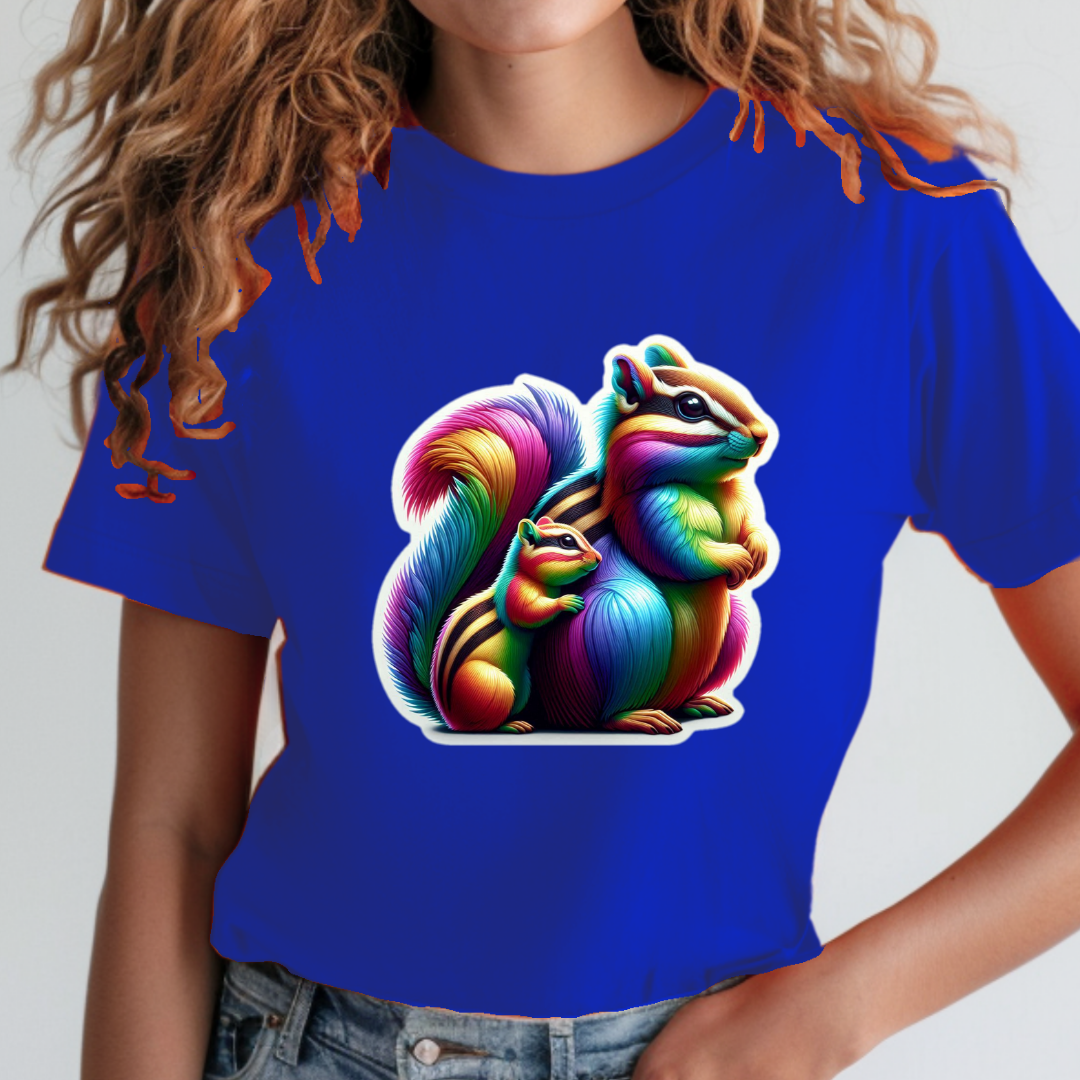 Rainbow Chipmunks Unisex Soft T-Shirt