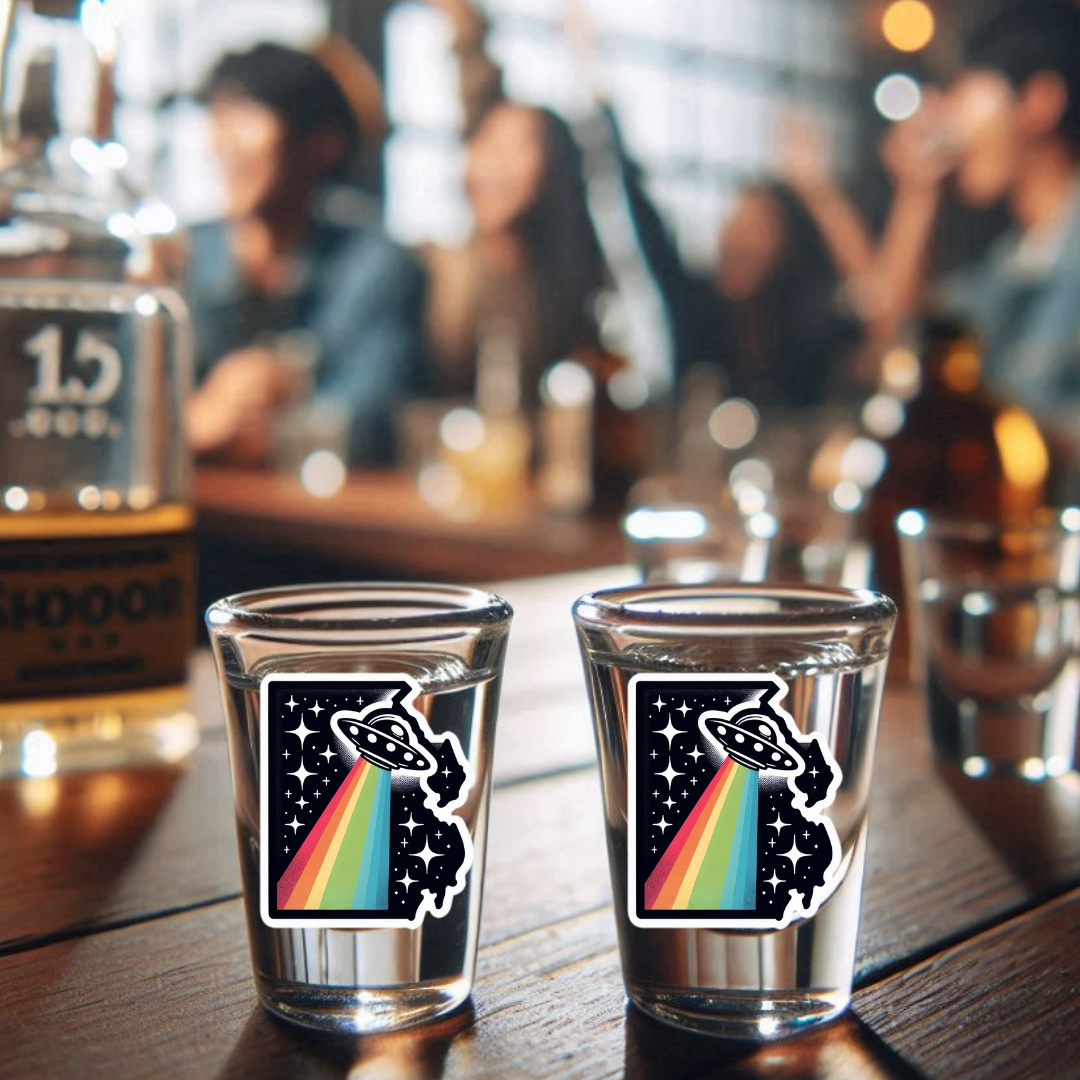 PRIDE Delaware Shot Glass