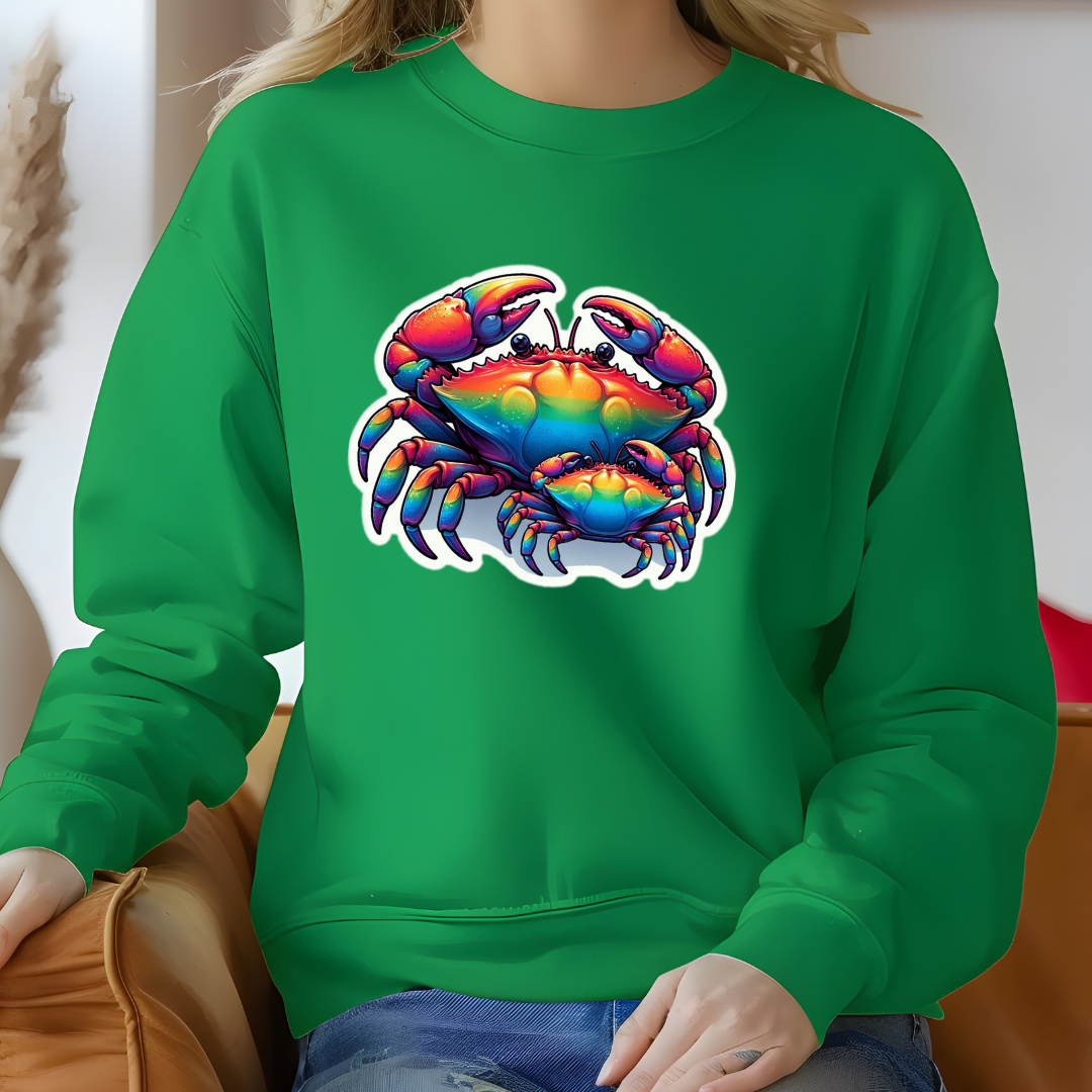 Rainbow Crabs Crewneck Sweatshirt
