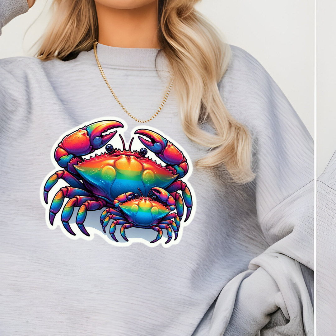 Rainbow Crabs Crewneck Sweatshirt