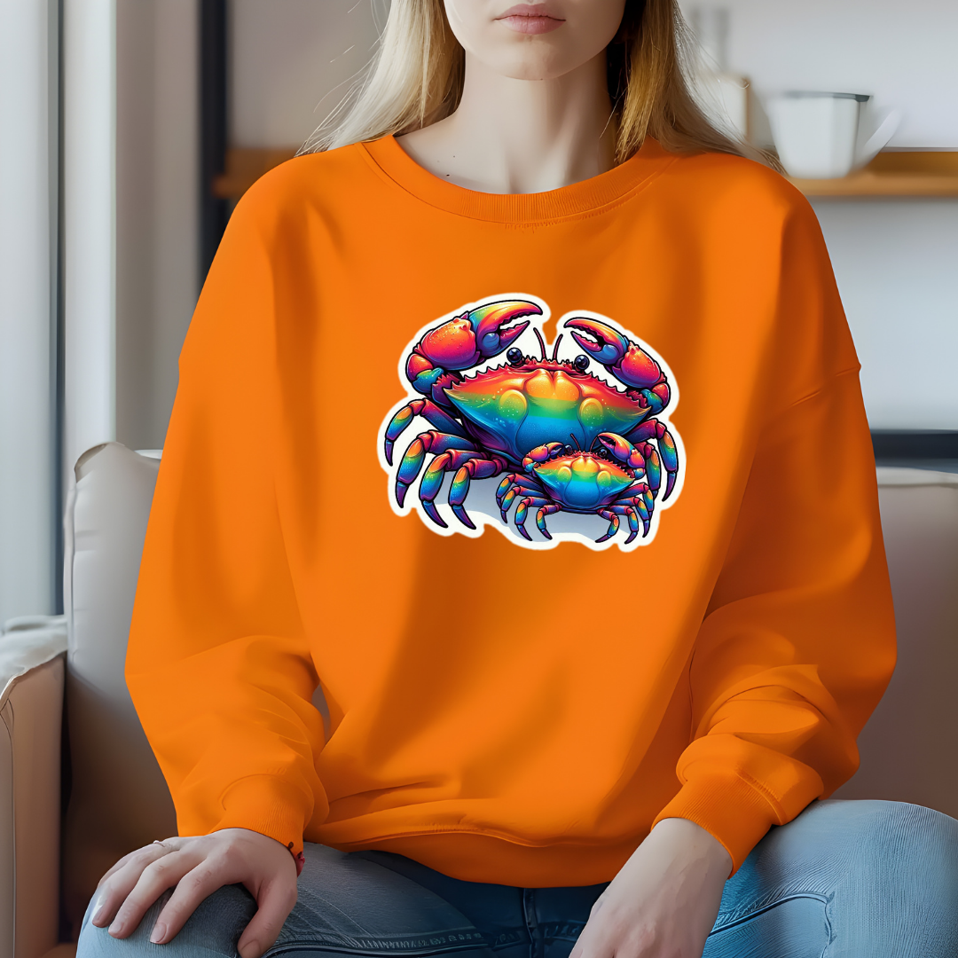 Rainbow Crabs Crewneck Sweatshirt