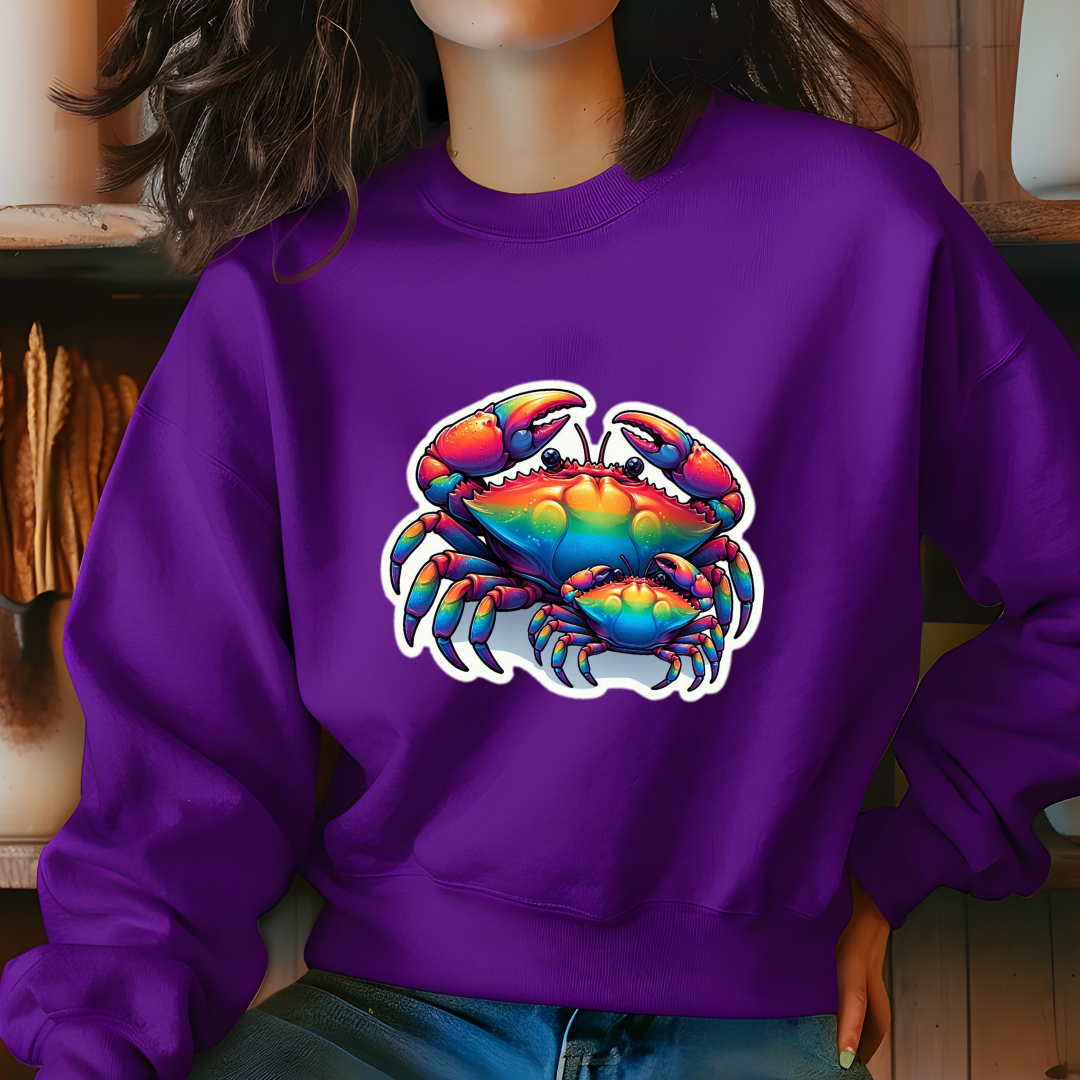 Rainbow Crabs Crewneck Sweatshirt
