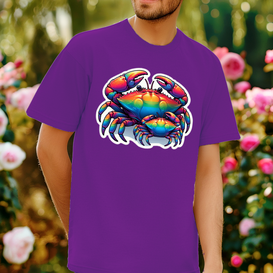 Rainbow Crabs Unisex Soft T-Shirt